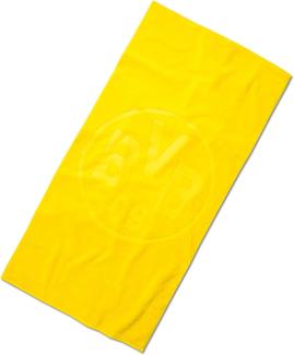 Borussia Dortmund BVB Duschtuch mit Emblem in gelb, Baumwolle, 140 x 70 x 1 cm