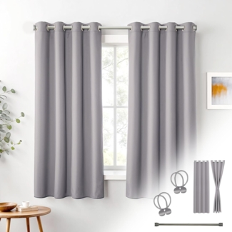 Cozyor Verdunkelungsvorhang Set mit 2x Vorhang + 2x Magnethalter + wahlweise mit Stange, Ösen (2 St), verdunkelnd, Mikrofaser Polyester