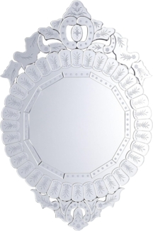 Wandspiegel silber rund 67x100 cm CRAON