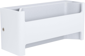 Eglo 98544 LED Wandleuchte FELONICHE Alu weiß, Kunststoff transparent L:22cm H:10cm T:7,5cm 10W 3000K