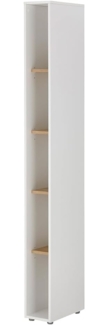 Lomadox Regal CRISP-61, in weiß mit Wotan Eiche, ca. 20/200/40 cm