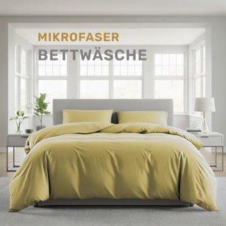 Lavea Bettwäsche Bettwäsche Set 135x200 + 80x80 aus Mikrofaser Ultraweich, Microfaser, 4 teilig, Atmungsaktiv, Hypoallergen