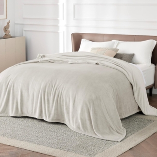 BEDSURE Kuscheldecke Flauschig Decke Fleecedecke - Wohndecke Warm Winter Weich, Sofadecke XXL, Decke Couch Blanket, Kuscheldecke Große, Wohn- & Kuscheldecken 220x240 cm, Sofa überwurfdecke Beige
