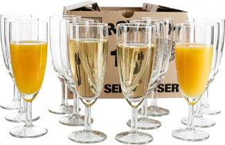 Sektgläser 16cl Sektglas Glas Sekt Prosecco 0,1L Gläser 12er Set