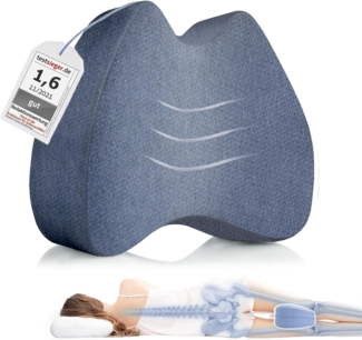 Third of Life Kniekissen für Seitenschläfer mit Thermo-Bezug, Knie-Stützkissen mit Visco-Schaum