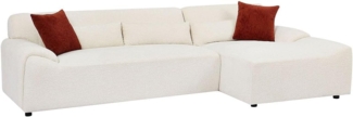 Vente-unique - Ecksofa - Ecke rechts - Chenille-Stoff - Beige - OVILIO