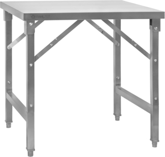 Mahlzeit Küchentisch Edelstahltisch, 80 x 70 x 80,5 cm, Arbeitstisch, Serviertisch, Gastrot (1-St), Langlebig