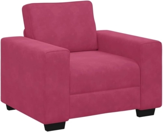 vidaXL Sessel Weinrot 60 cm Samt 4105251
