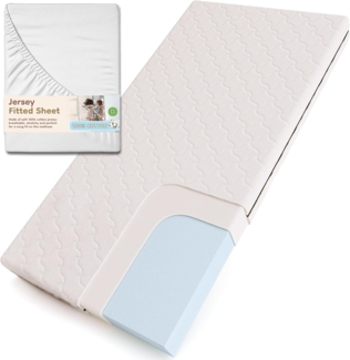 smartwood Kindermatratze 140x180 14cm Matratze mit Bettlaken - H2 Schaumstoffmatratze Oeko-TEX-Zertifiziert - Wendbar - mit Waschbarem Antiallergischem Bezug – SmartComfort | Made in EU