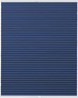 Lichtblick Sonnenschutzsysteme GmbH Wabenplissee Angelholm 65 cm x 210 cm (BxL) Blau Verdunkelnd, mit Thermofunktion, Wabenplissee; einfache Installation mit Klemmträgern; verspannt