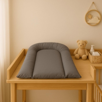 EASY DORT | Wickelunterlage 70x45 cm | Wickelunterlage 45x70 cm | waschbar & wasserdicht | erhöhte Kanten | Kopfschutz | Baumwolle mit Acrylbeschichtung | hergestellt in Frankreich