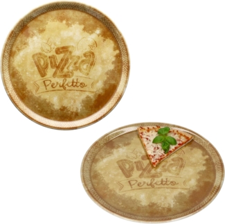 MamboCat Pizzateller 2x Perfetto Pizzateller Gelb Ø 31,5 cm 2 Personen Porzellan Pizza