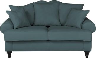 Sofa 2-Sitzer Adelina in blaugrün 170 cm