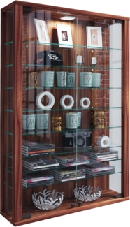 VCM Wandvitrine Vitrosa 904116 Kern-Nussbaum H. 91 x B. 59 x T. 18 cm