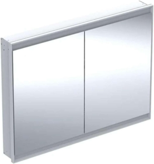 Geberit ONE Spiegelschrank mit ComfortLight, 2 Türen, Unterputzmontage, 120 x 90 x 15 cm, 505.805.00, Farbe: Aluminium eloxiert - 505.805.00.1
