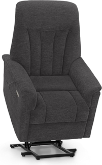 M MCombo Fernsehsessel mit Aufstehhilfe Elektrisch, Sessel mit Aufstehhilfe, Relaxsessel mit Liegefunktion bis 145°,7117DE (Chenille, Grau)