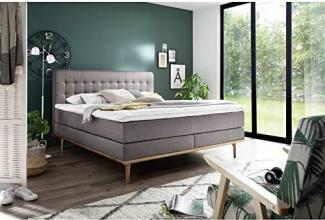 Boxspringbett H2/H3 180x200 cm MASSELLO, Härtegrad: H2/H3, Taupe