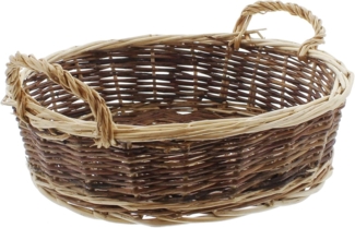 Schale Natur/Weiß groß Deko Aufbewahrung Obstschale Tisch Korb Ø 30 cm