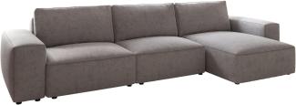 Ecksofa Lanzo L 360x160 cm Mikrofaser Grau Recamiere variabel