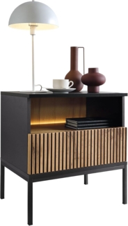 Nachtschrank Sento S54 (Farbe: Schwarz Graphit / Wotan)