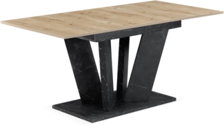 B&D home Säulen-Esstisch WILLEM, ausziehbar, 120-160cm, 4-6 Personen