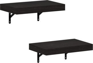 Furinno Tanna 37 cm schwebende Ausstellungsregale zur Wandmontage, Tabak-Eiche, 2er-Set