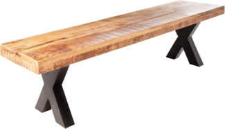 riess-ambiente Sitzbank IRON CRAFT 200cm braun / schwarz (Einzelartikel, 1-St), Esszimmer · Massivholz · Metall · Industrial