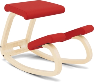 Variable, Original Kniestuhl, Design von Peter Opsvik - Natur/Rot