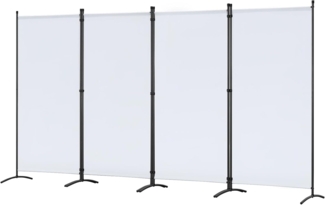 Angel Living Paravent 4-teiliger Paravent Raumteiler, 324x180cm (4 St), Trennwand Balkon Sichtschutz aus Stahl und Polyester