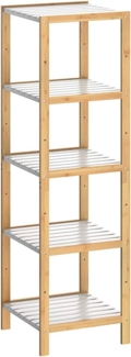 Casaria Badregal mit 5 Etagen, Bambus natur, 33 x 34 x 140 cm