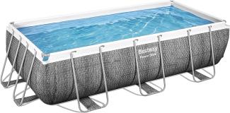 Bestway Power Steel Frame Pool Komplett-Set, eckig, 404 x 201 x 100 cm, 56721