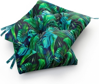 Bjird Stuhlkissen 45x45 cm - Wasserdichtes Gartenkissen für Stühle & Sessel, Wetterfest & Pflegeleicht - Dickes Sitzkissen 6 cm - Outdoor geeignet