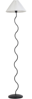 'Jikawo' Stehlampe Kegelform, Metall schwarz weiß, 25 x 25 x 161 cm
