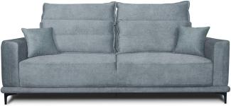 VitaliSpa Schlafsofa Gästesofa Boxspringsofa Caprioli Grau Schlaffunktion 236x100 cm modern Wohnzimmer Sofa Wohnzimmercouch Loungesofa Schlafcouch Klappsofa Taschenfederkern 2-Sitzer