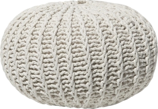 Pouf beige ⌀ 50 cm CONRAD II