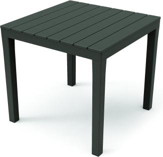 Dmora - Gartentisch Vicenza, Quadratischer Gartentisch, feststehender Tisch für den Innen- und Außenbereich, 100 % Made in Italy, 100 % Made in Italy, Cm 78x78h72, Anthrazit