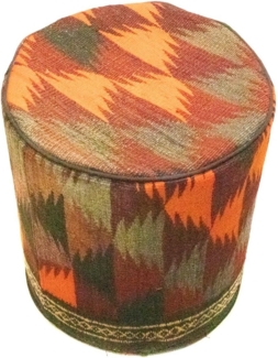Sonderform,XS / 80 cm Ø Rund & kleiner,Mehrfarbig,Patchwork,Schurwolle,Afghanistan