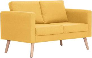 vidaXL 2-Sitzer-Sofa Stoff Gelb [281361]