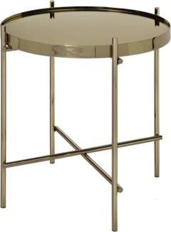 Beistelltisch Ø 43x45 cm Altmessing aus Metall WOMO-Design