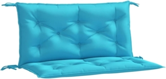 vidaXL Gartenbank-Auflagen, 2 Stk., Polyester, Türkis, 100 x 50 x 7 cm