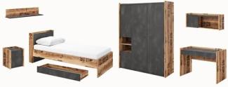 Jugendzimmer-Set "Fargo" 7-teilig Canyon Alpine Spruce Raw Steel