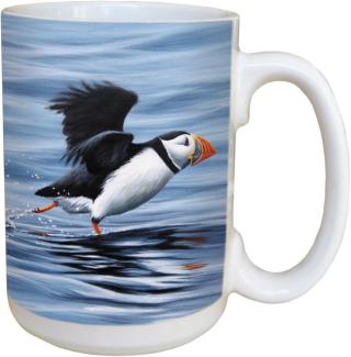 Tree Free Grußkarten 45723 15 oz Jeremy Papageientaucher Running Paul) Keramik Tasse mit großen Griff