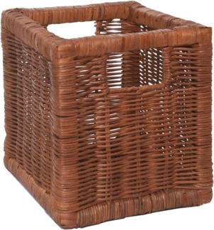 VIVANNO Regalkorb Schrankkorb Korb Rattan quadratisch "Attraktiv", Braun 23x26x26 cm