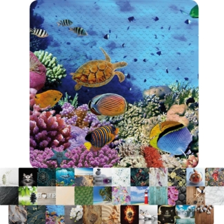 Sanilo Duschmatte mit Motiv, viele schöne Badematten zur Auswahl, rutschfeste & sichere Badematte, hochwertig, Kunststoff PVC, quadratisch, 230 extra starke Saugnäpfe, 53 x 53 cm, waschbar