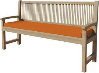 chilly pilley Bankkissen Bankauflage Polsterauflage Reißverschluss mit Schlaufen Kissen für Gartenbank Gartenbankauflage für Gartenmöbel Sitzkissen & Rückenkissen Outdoor (120 x 40 x 5 cm, Orange)