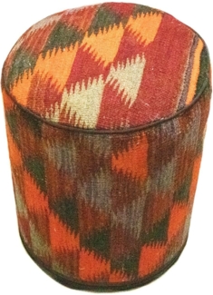 Sonderform,XS / 80 cm Ø Rund & kleiner,Mehrfarbig,Patchwork,Schurwolle,Afghanistan