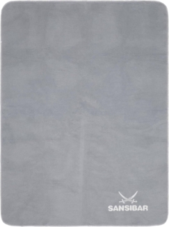 Sansibar 'Doubleface' Wohndecke, Baumwollmischgewebe silber, 150 x 200