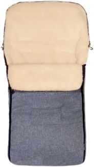 Baby-Joy Fußsack Fußsack KAI XL 105cm Lammwolle Winterfußsack Thermo Babyfußsack 6 Mon, Wetterfest, Thermo-warm und Ultraweich