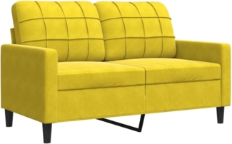 vidaXL 2-Sitzer-Sofa Gelb 120 cm Samt 4007620