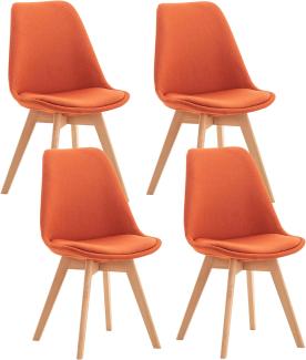 4er Set Stuhl Linares Stoff orange